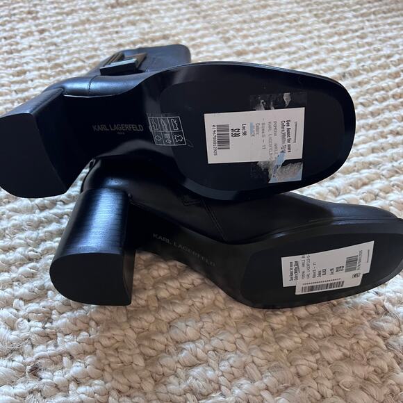 KARL LAGERFELD PARIS Women's Pomona Buckled Booties Sz 5.5 - Picture 5 of 7